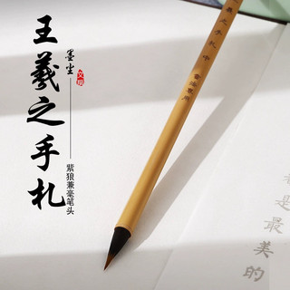 Escova para caderno de Wang Xizhi, cabelo de lobo de grau profissional e pequena caligrafia regular, régua de escrita de