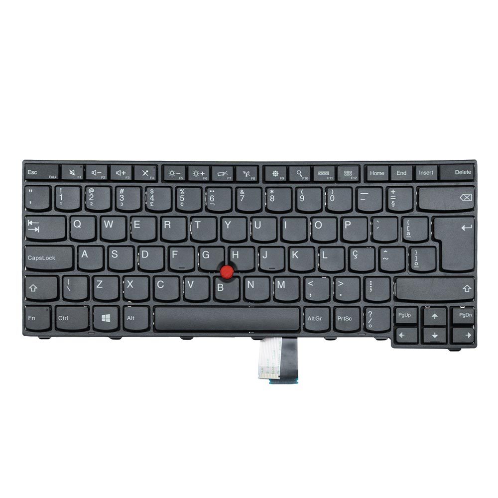 Teclado para Notebook Lenovo Thinkpad T450S Sem Iluminação ABNT2 Preto