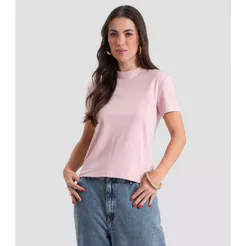 Blusa Feminina Suedine Gola Reforçada Dianna Rosa