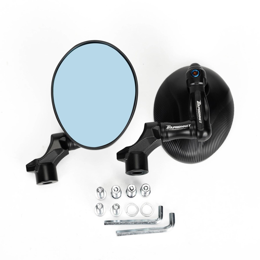 Universal 10mm Alumínio Espelhos Retrovisores Motocicleta Motocross Scooter E-bike Corrida Moto Espelho Lateral Anti-Ref