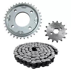 Kit Transmissão Relação Completo P/Moto Honda Biz 100 1998 1999 Até 2005