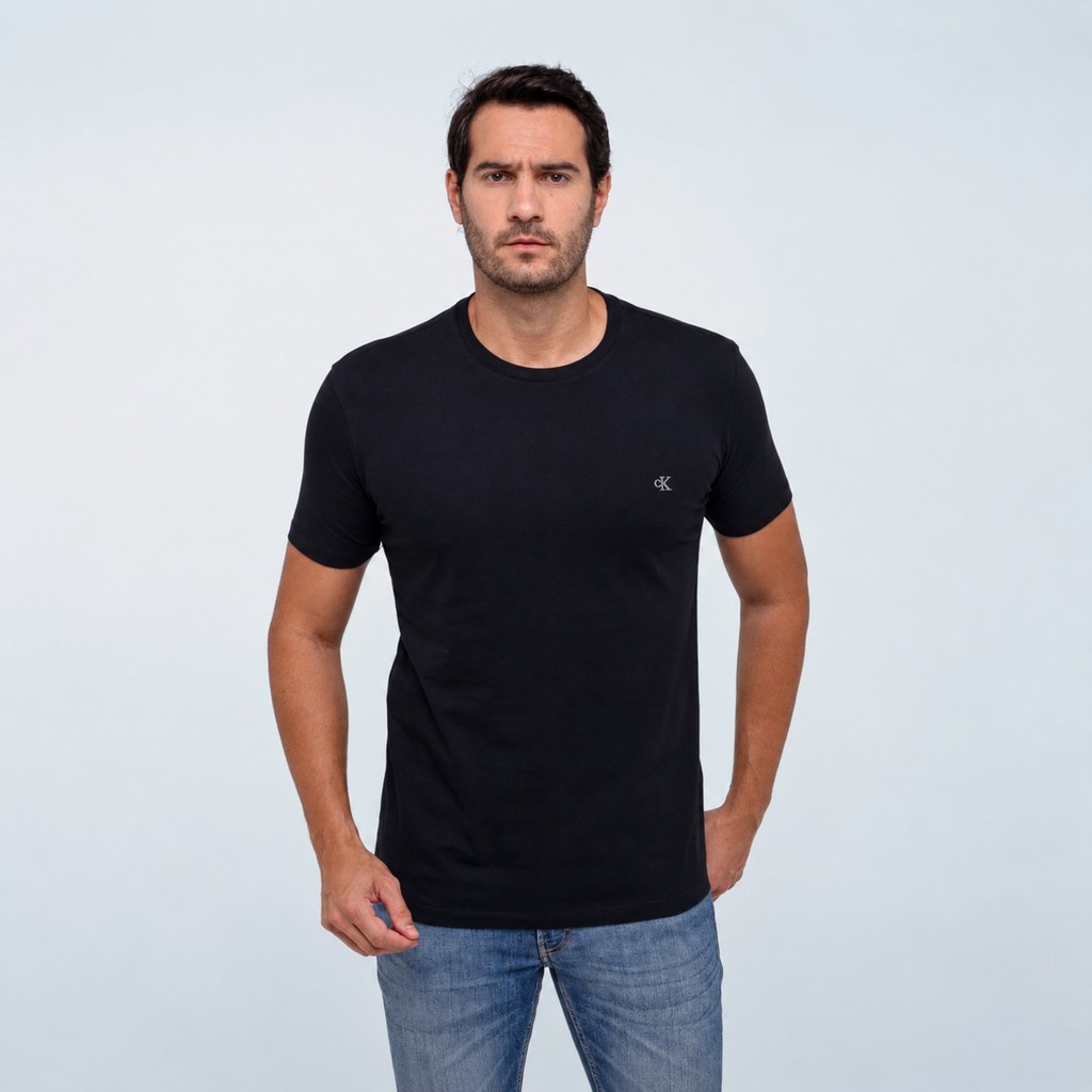 Camiseta Calvin Klein Logo Peito Bordado