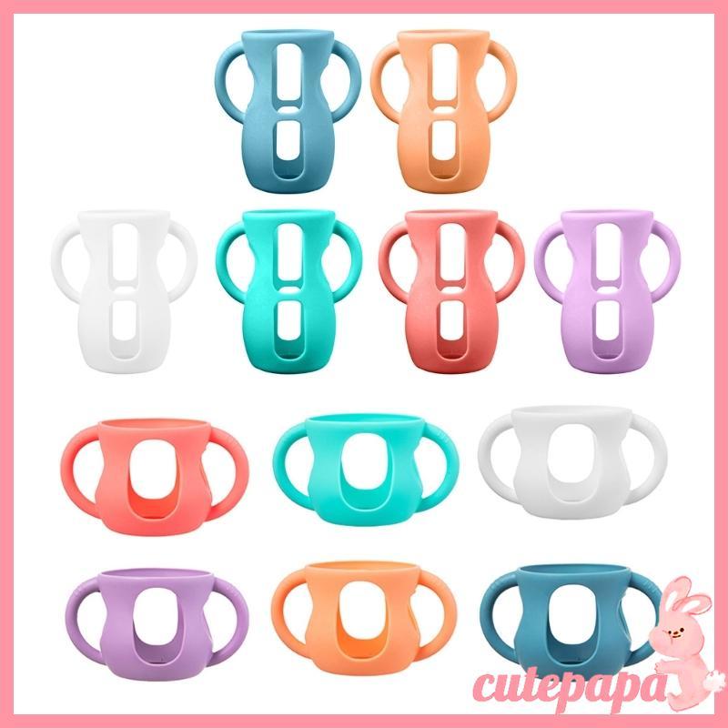 Suporte Flexível cutepa Alça Fácil Para Mamadeiras Vidro Capa Silicone