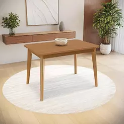 Mesa de Jantar em Madeira Maciça Kappesberg Canela 120cm