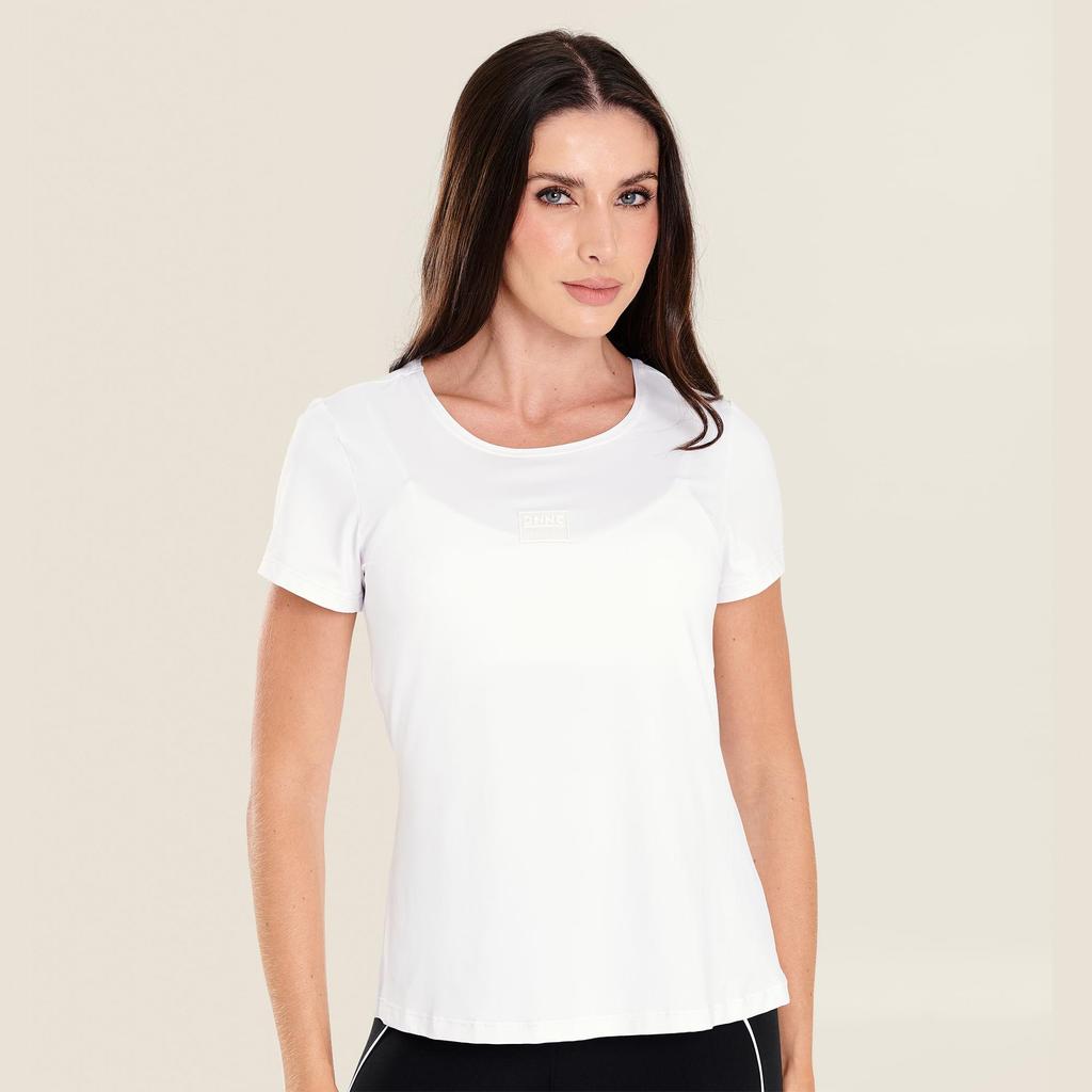 Camiseta Basics Gola Redonda Branco Microfibra