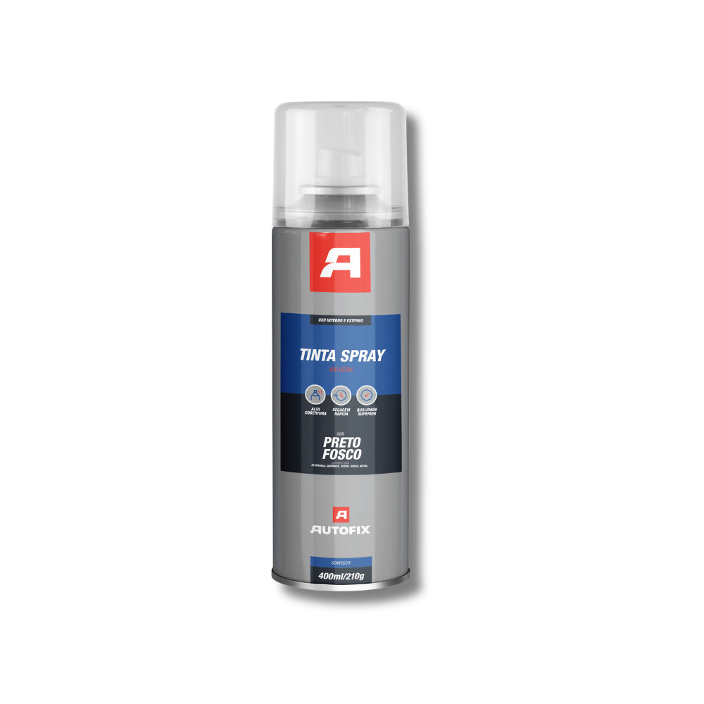 Kit 2 Premium Spray de pintura preto fosco Uso Geral 400ml