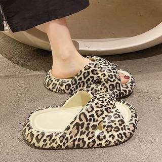 Verão Popular moda bonito leopardo impressão camuflagem estilo casa interior cinta plana sapatos femininos praia plana a