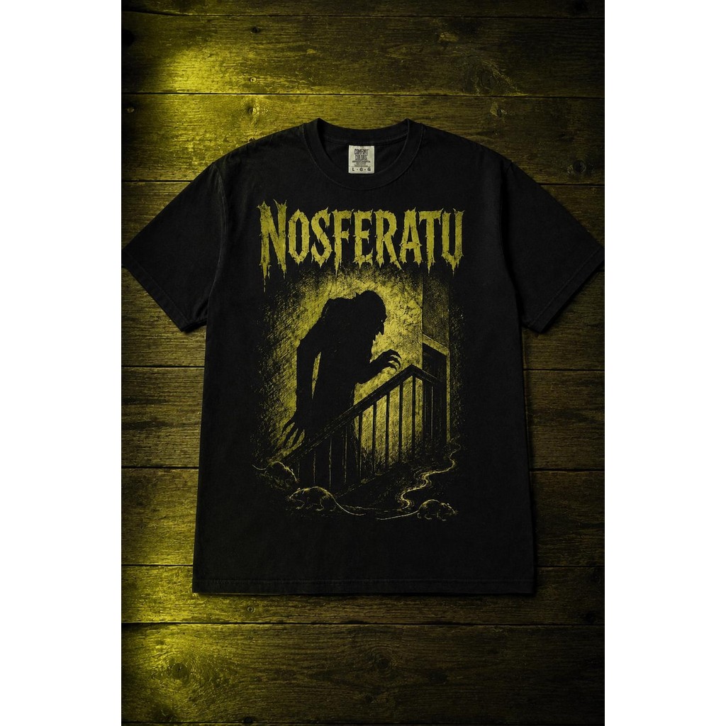 Camiseta Estampa Nosferatu Vampiro Filme Terror Clássico Alemão Linda Confortável Premium Estilosa Retrô