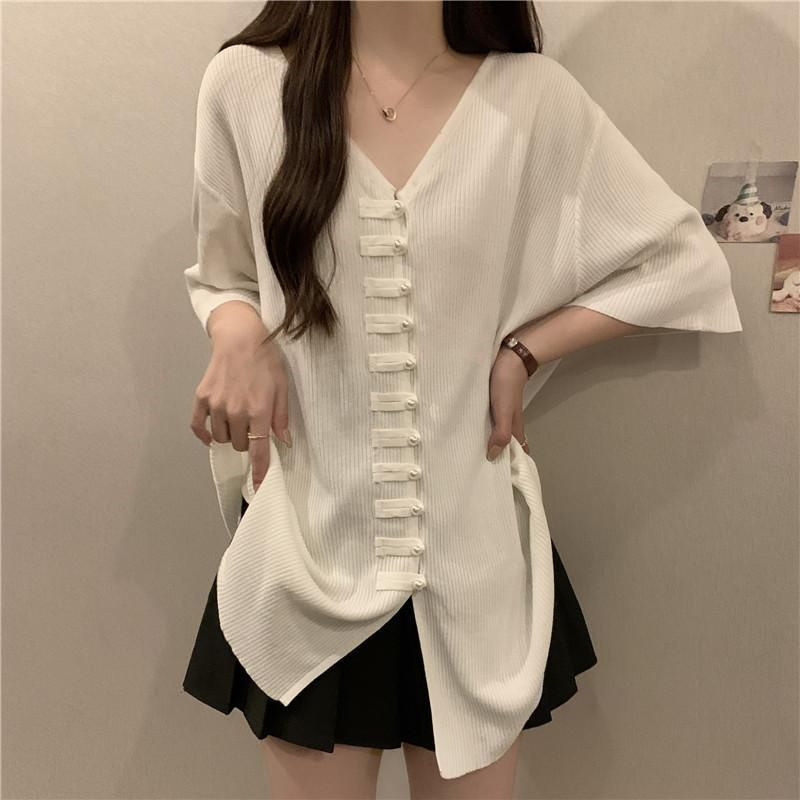 Tamanho Extra grande 150kg gordura mm Casual estilo preguiçoso camiseta de manga curta feminina verão capa carne solta c