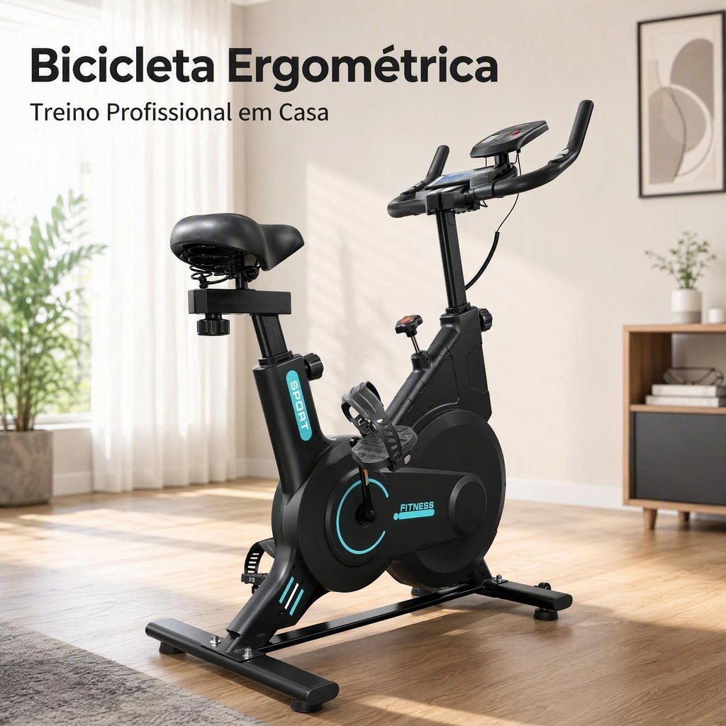 Bike Spinning Bicicleta Ergométrica Mecânica Volante De 15kg Para Apartamento - Suporta Até 150kg