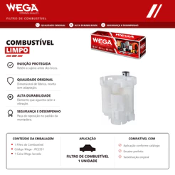 Filtro de Combustível Interno Tanque Toyota Corolla 2002 até 2008 Wega Original