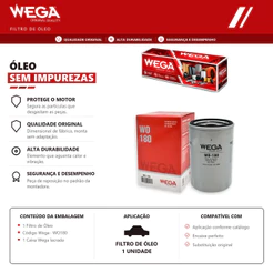 Filtro de Oleo FORD ESCORT FIESTA FOCUS RANGER – WEGA WO180