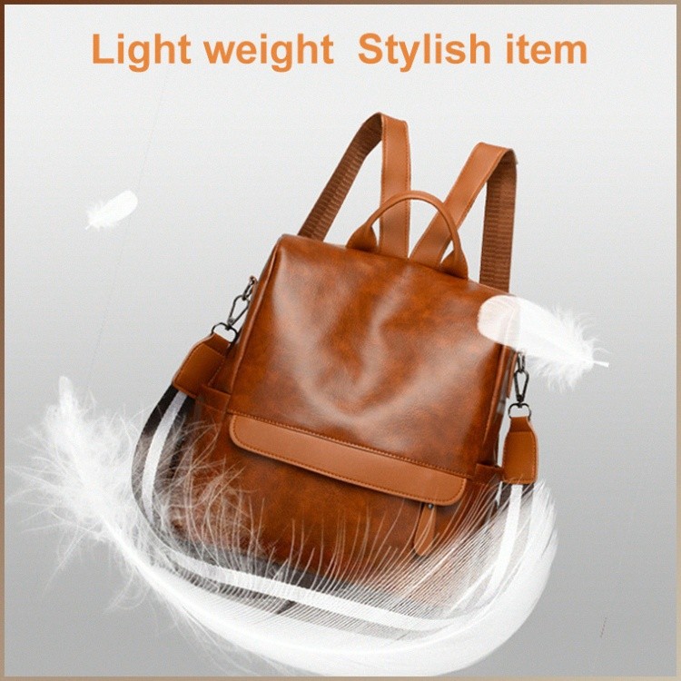 【Estilo e Proteção】Fabricante Venda Direta  Nova Mochila Anti-Roubo Mochila de Couro Macio para Mulheres/Moda/Diária