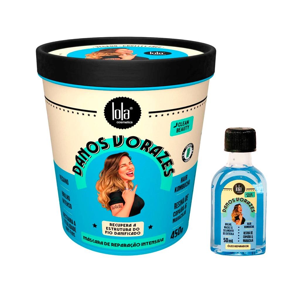 Kit Lola From Rio Danos Vorazes - Óleo 50ml + Máscara 450g
