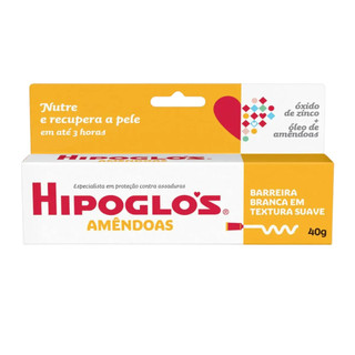 Hipoglós Amêndoas 40g | Creme Preventivo Contra Assaduras | Barreira Branca com Textura Suave
