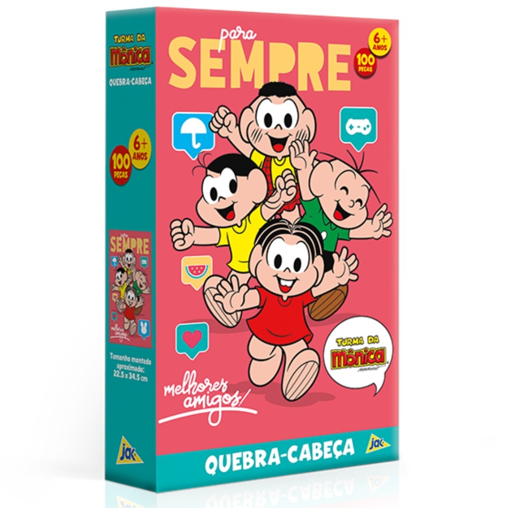 QUEBRA CABEÇA TURMA DA MÔNICA 100 PEÇAS PUZZLE TOYSTER DESENHO CRIANÇA MAGALI CEBOLINHA CASCÃO AMIGO em Oferta na Shopee