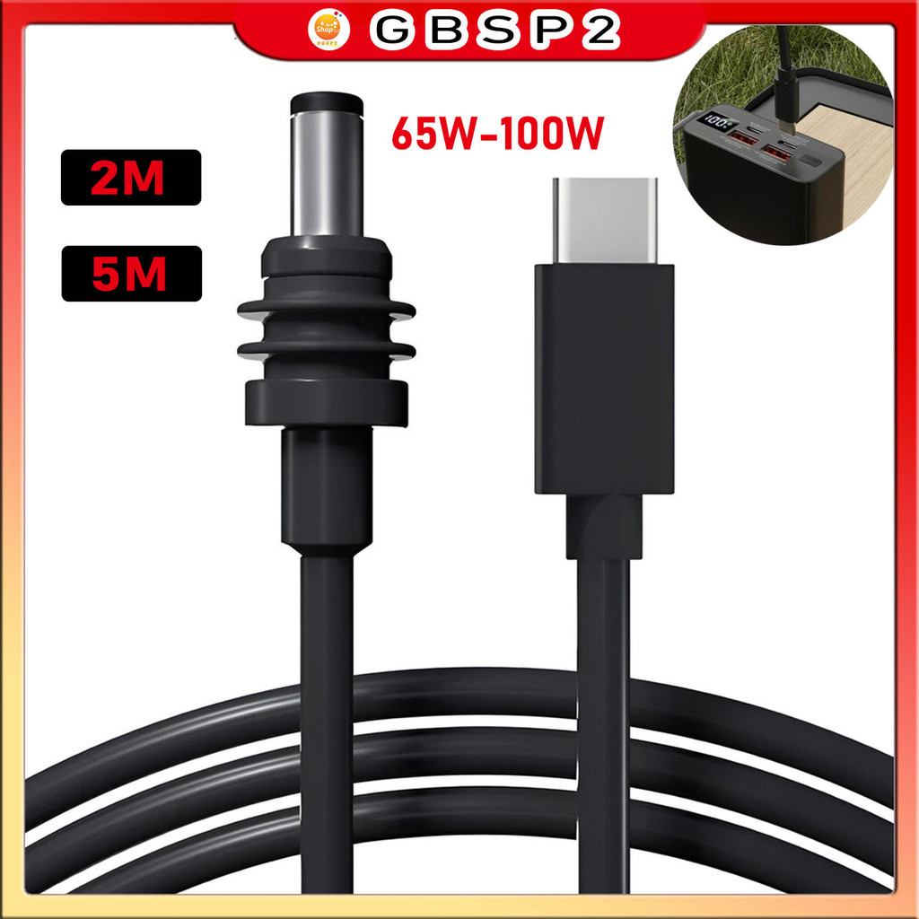 Cabo Usb-c P/ Dc Starlink Mini 65w-100w Pd 5m Tipo Carregamento Rápido À Prova D'água