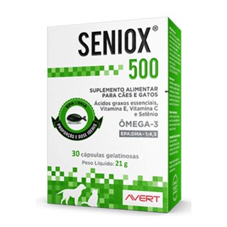 Seniox 500mg X 30 Capsulas Omega-3 Suplemento Cães Gatos. em Oferta na Shopee