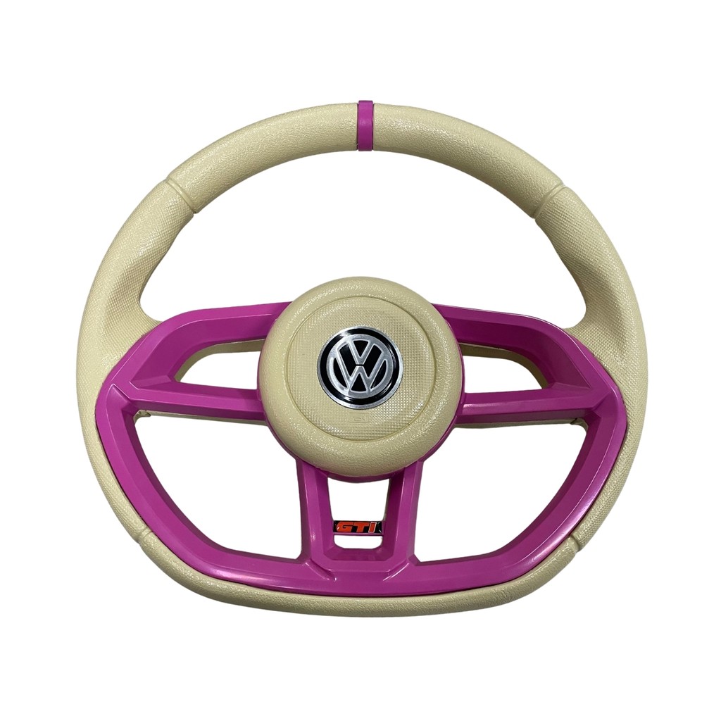 Volante Bege Rosa Esportivo Gti Volkswagen Fusca Brasilia Buggy