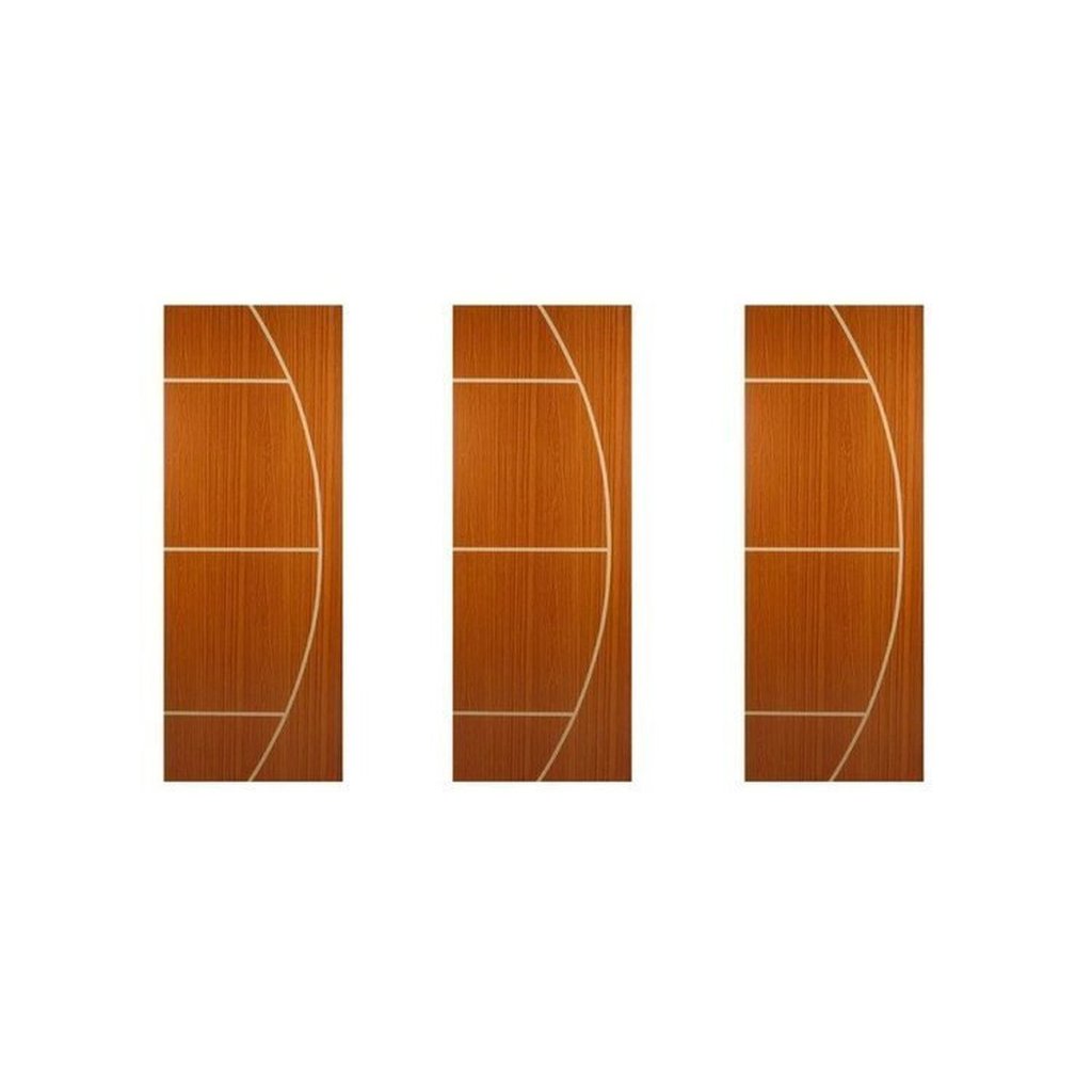 Kit 3 Folhas de Porta Madeira Decorada 210x80cm 3,5cm Mogno MGM em Oferta na Shopee