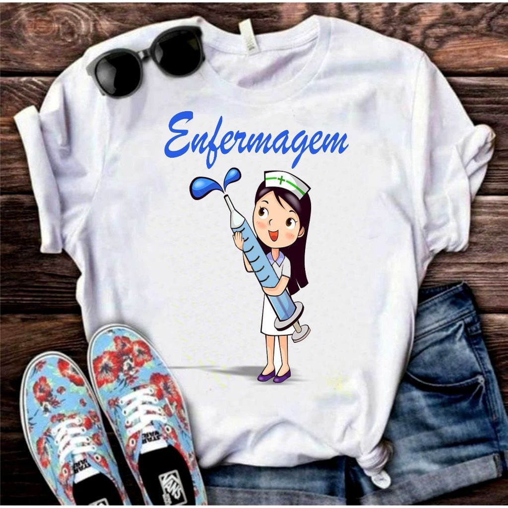 Camisa Tecnico de Enfermagem Enfermeira Enf Blusa 20 T-Shirt Camiseta  Blusa Feminina ou Masculina Unissex DR