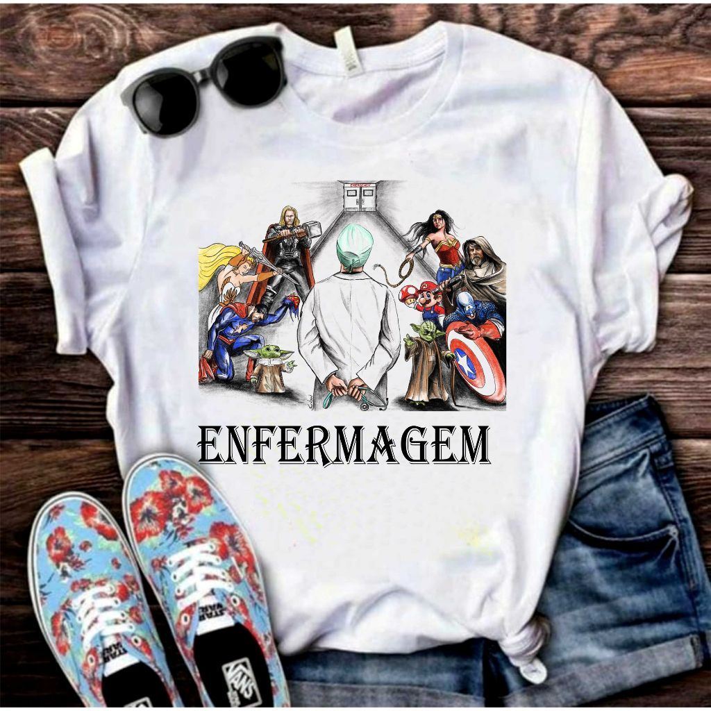Camisa Tecnico de Enfermagem Enfermeira Enf Blusa 79 T-Shirt Camiseta  Blusa  Unissex DR