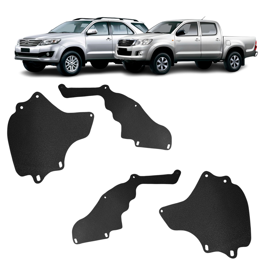 Proteção Guarda Pó Vedador Guarnição Caixa de Rodas Para-lama Toyota Hilux 2005 - 2016 + Presilhas