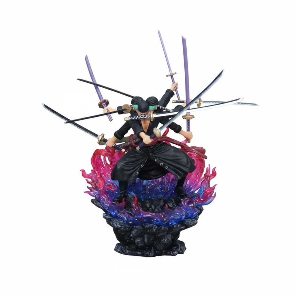 Figura de Ação Asura Roronoa Zoro 14cm – Estátua Anime para Coleção, Decoração e Presente Infantil