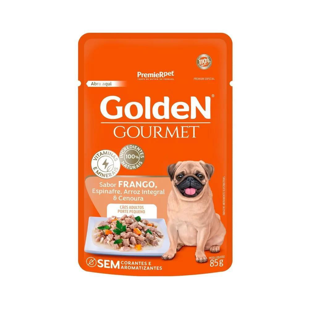 Ração Úmida Gourmet para Cães Adultos de Porte Pequeno Sabor Frango 85g Golden