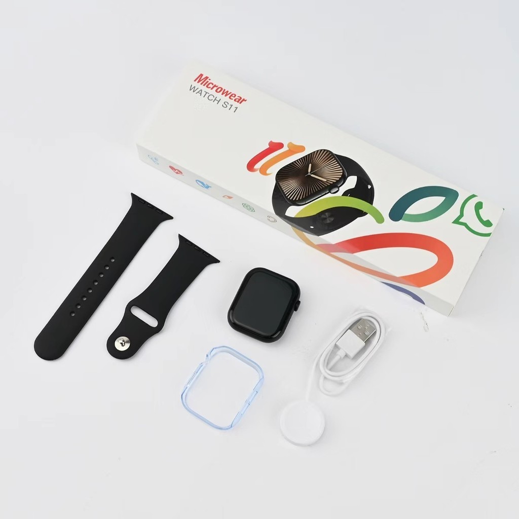 Smartwatch S11 2.06 ECG Pressão NFC IP68 ChatGPT Preto jorge