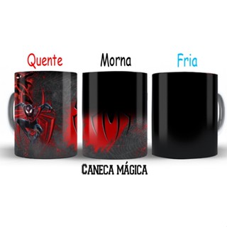 Caneca Homem Aranha Magica Spiderman milies morales petter park Marvel Cerâmica 325ml Personalizada quarinhos em Oferta na Shopee