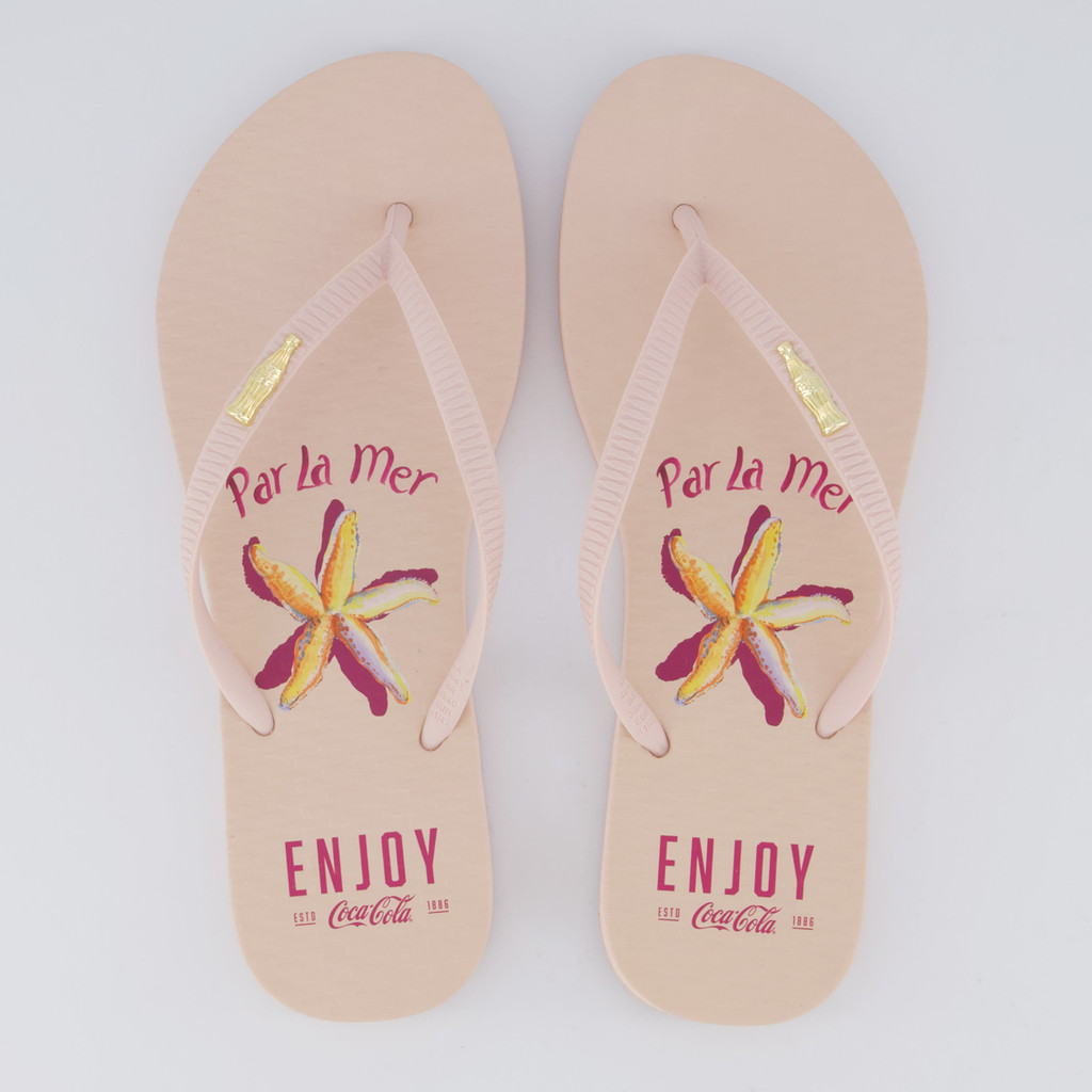 Chinelo Coca Cola La Mer Feminino Rosa em Oferta na Shopee