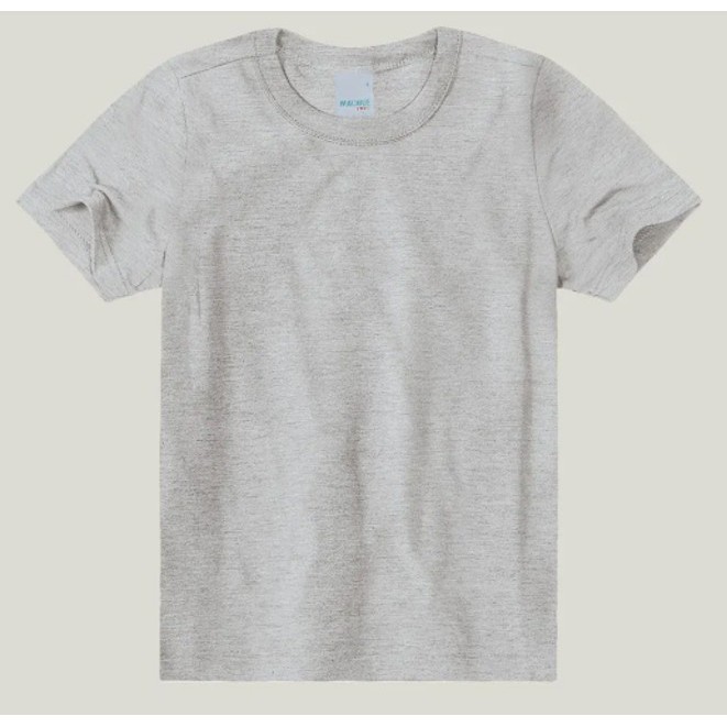 Camiseta Infantil Menino Decote Redondo Em Algodão Malwee Kids - Cinza em Oferta na Shopee