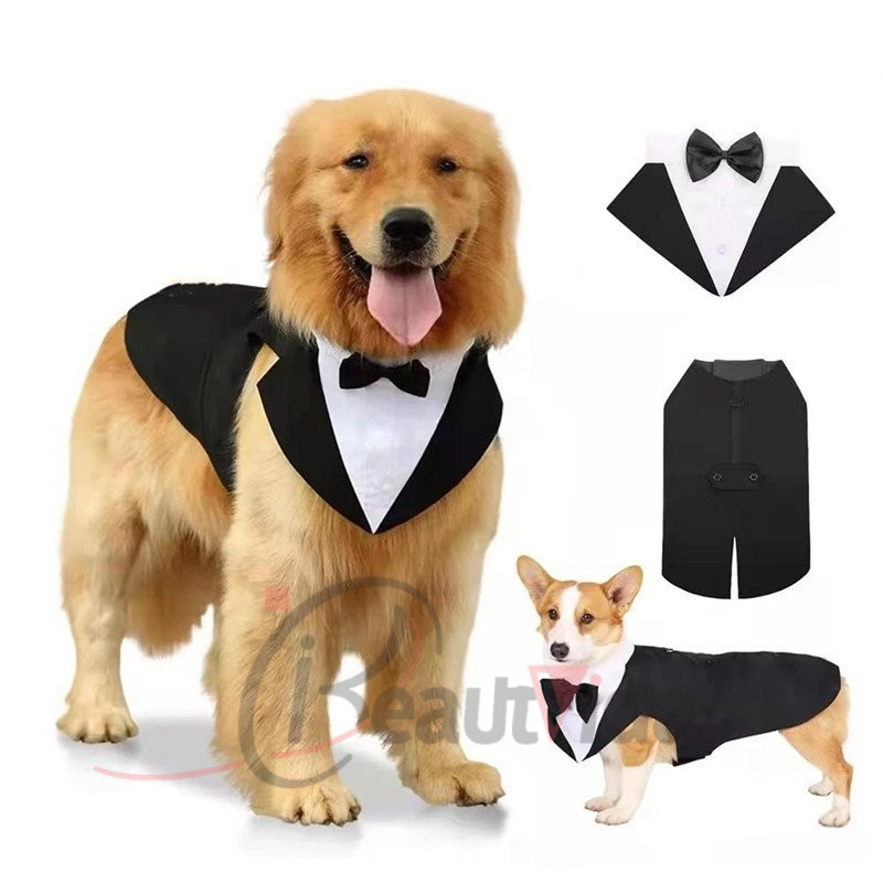 Fofinhos Cachorros Smoking Festa De Casamento Traje Camisa Formal Doggy Outfit Daninha