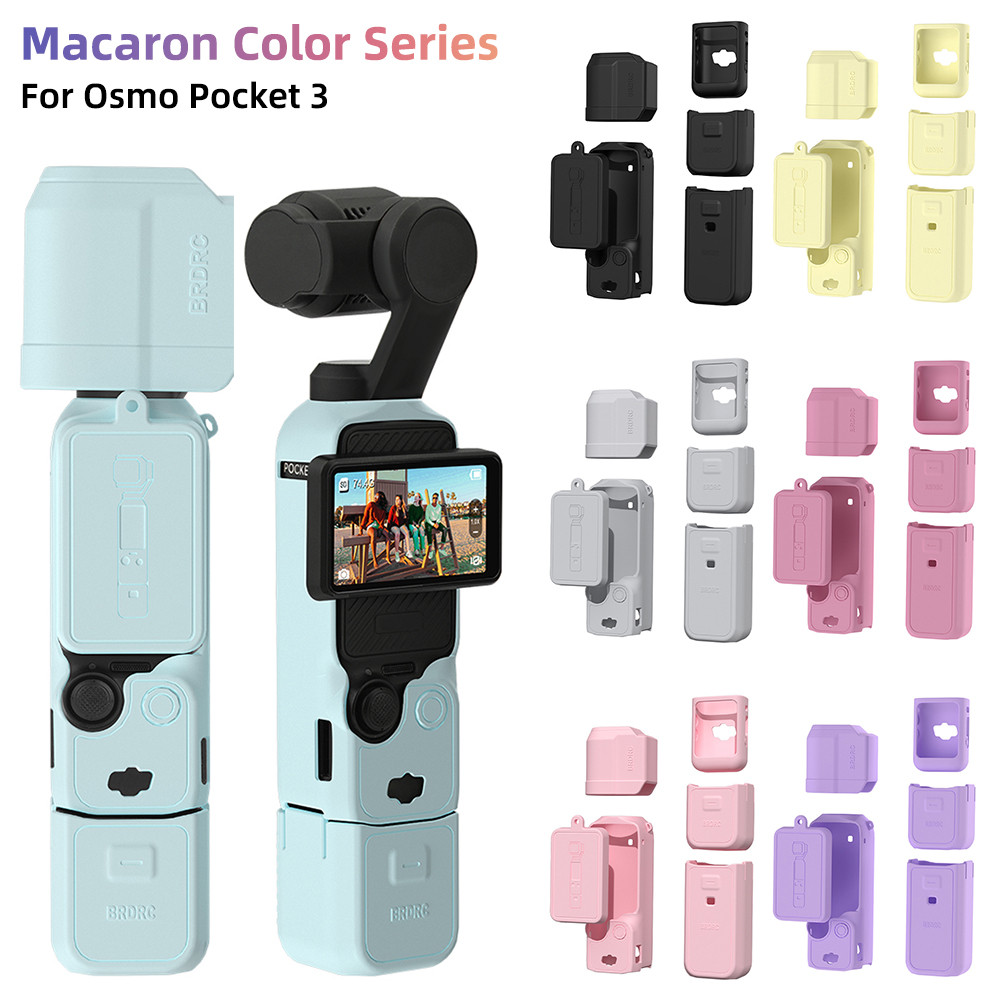 Capa Para DJI OSMO Pocket 3 Protetora De Silicone Anti-Risco Protetor De Lente Pocket3 Caso Câmera Escudo Acessórios em Oferta na Shopee