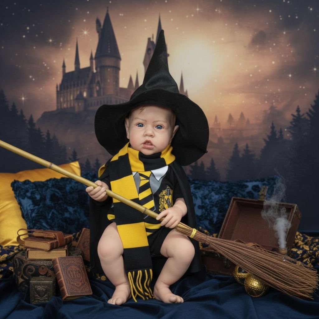 Boneco Bebê Mamãe Reborn Fantasia Bruxinho em Oferta na Shopee