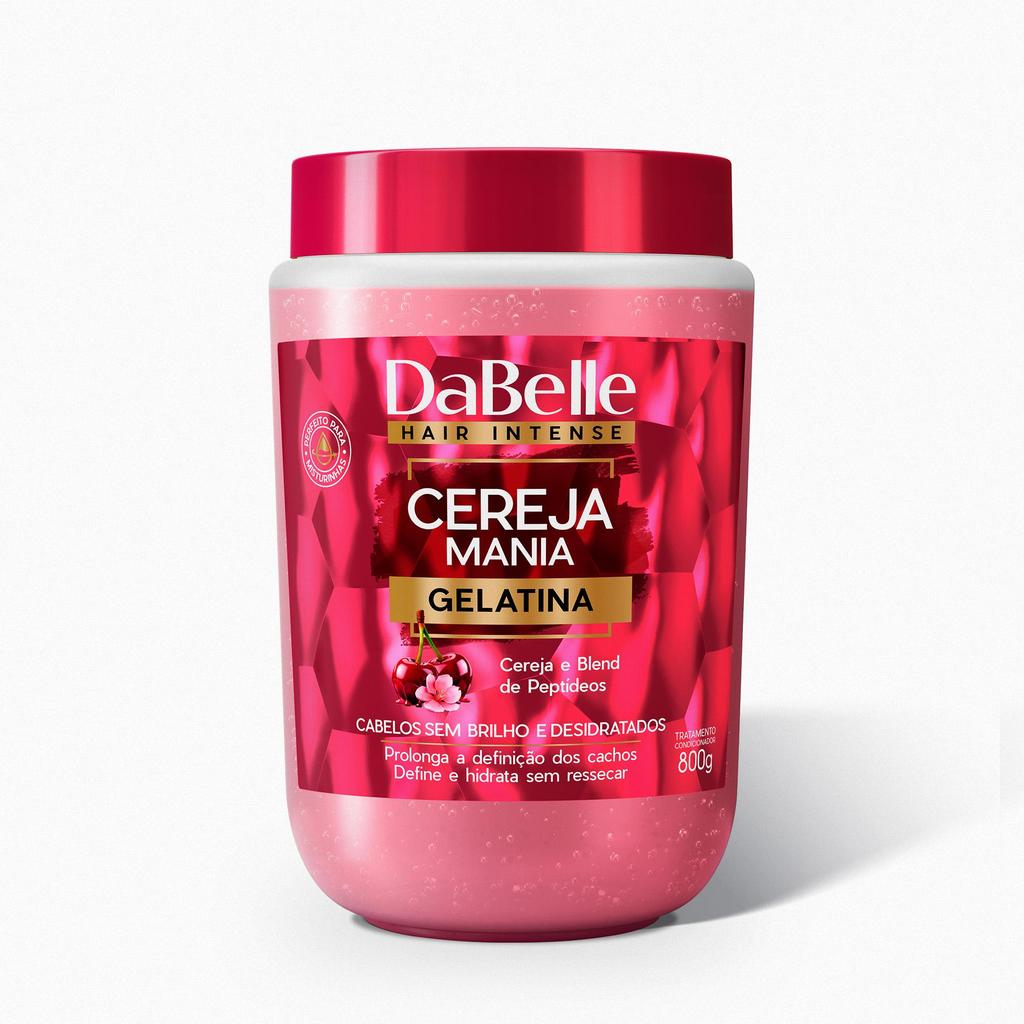 Gelatina Cereja Mania Dabelle Hair 800g em Oferta na Shopee