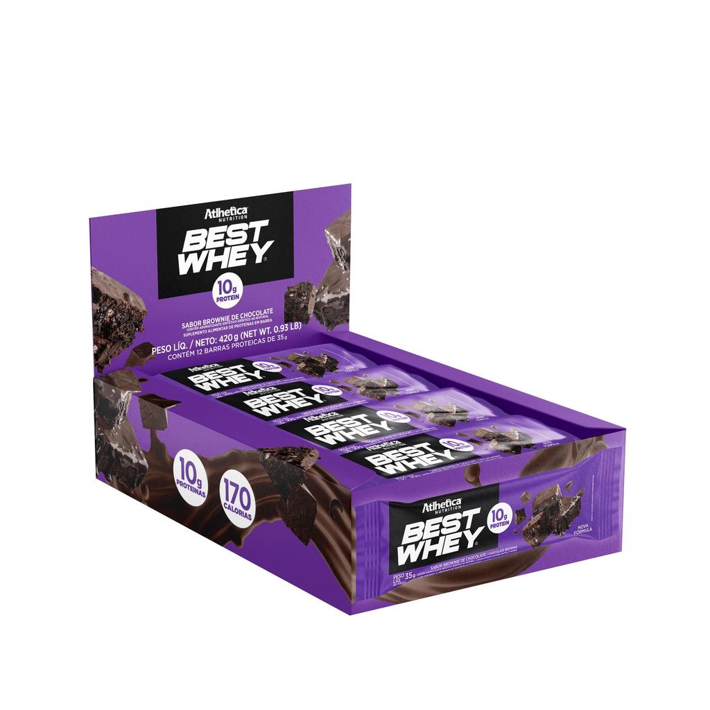 Best Whey Bar (Display com 12 Barras de 32g) Brownie Chocolate em Oferta na Shopee