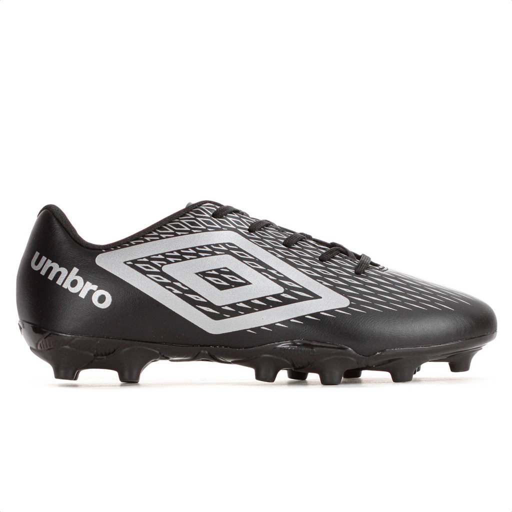 Chuteira Umbro Campo X Diamond Preto e Cinza - Masculino