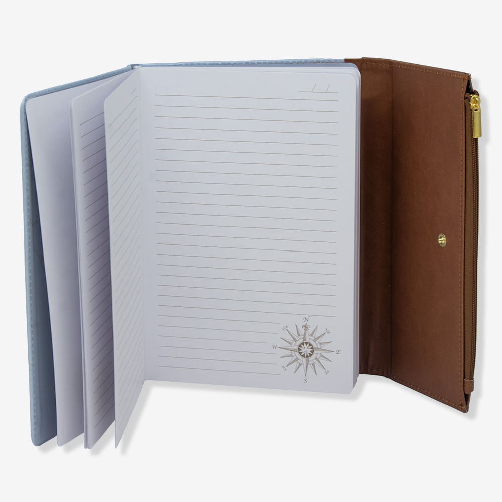 Detalhes do Caderno com Estojo Viagem – Zonacriativa