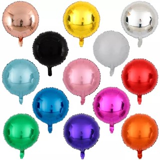 Kit 10 Balão Metalizado Bola Redondo Dourado Prata Vermelho Verde Azul Rosa Preto Branco 45cm em Oferta na Shopee