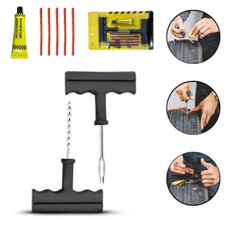 Kit Reparo de Pneus Emergencial Portátil Para Carros Motos Com 2 Manoplas 5 Tiras Adesivas e Cola - Importway em Oferta na Shopee
