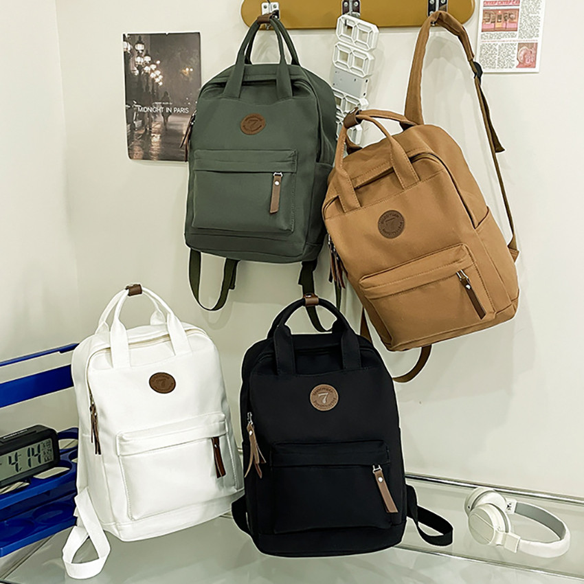 Mochila Unissex Escolar Universitária De Viagem Moda Casual Bolsa De Lona Com Vários Bolsos De Grande Capacidade em Oferta na Shopee