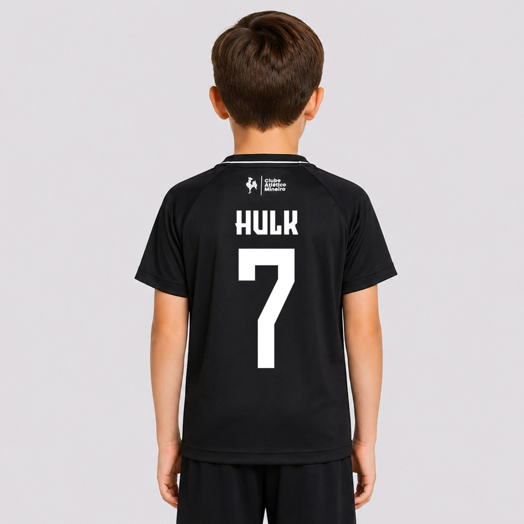 Camisa Atlético Mineiro Berro Infantil Preta 7 Hulk