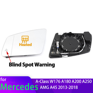 Aquecimento Espelho Lateral Lente De Vidro Porta Asa Retrovisor Para Mercedes-Benz A Classe W176 A180 A200 A250 AMG 13-1