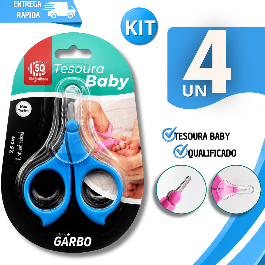 Tesoura De Bebê Cortador de Unha Sem Ponta Infantil Para Unhas Segurança Higiene Recém Nascido