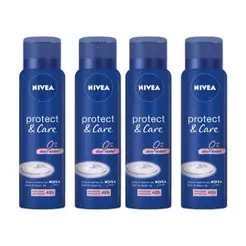 Kit 2 Pack Desodorantes Antitranspirantes Aerossol 48h Nivea Protect & Care 2 unidades 150ml cada