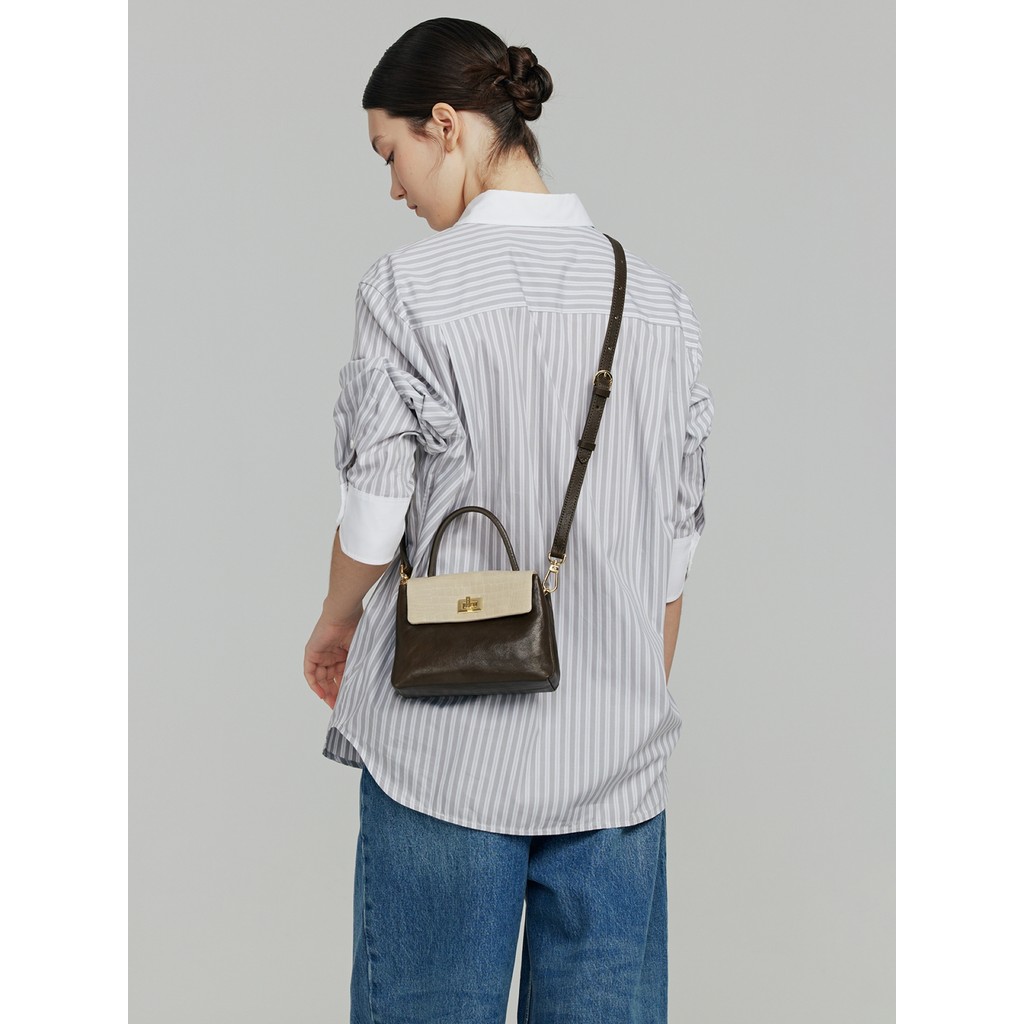 Padrão de crocodilo cor combinando couro Mini pequeno quadrado saco primavera verão bolsa de couro genuíno pequeno saco 