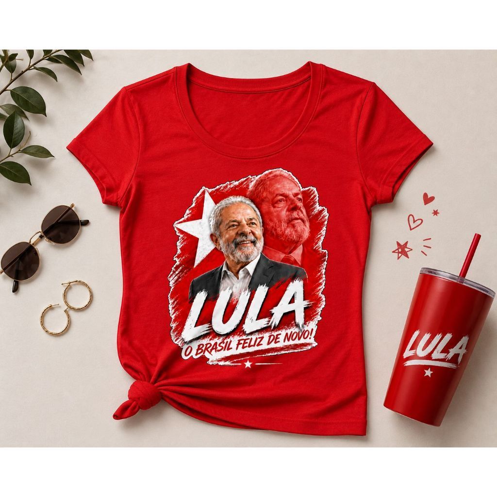 Camiseta Baby Look Feminina Lula Algodão Estampada Confortável Camisa Casual Moda envio rapido