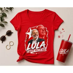 Camiseta Baby Look Feminina Lula Algodão Estampada Confortável Camisa Casual Moda envio rapido
